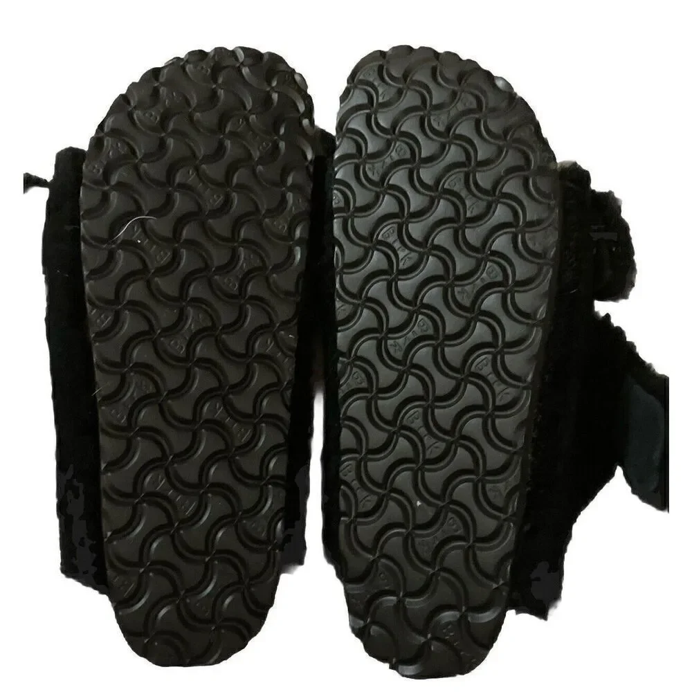 Birkenstock Arizona Big Buckle Narrow Shearling Sandal Women's size 41/10 Black